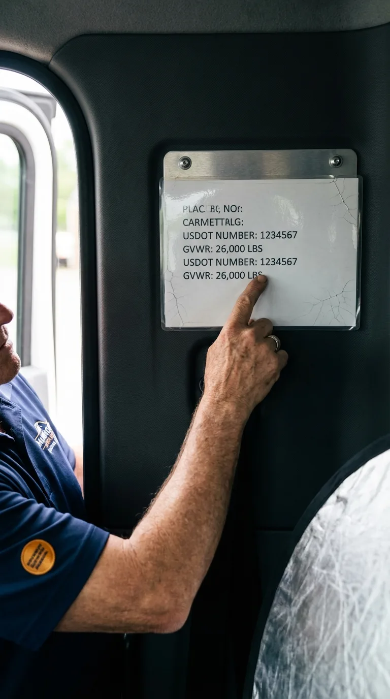 USDOT licensing placard verification in Glenns Ferry